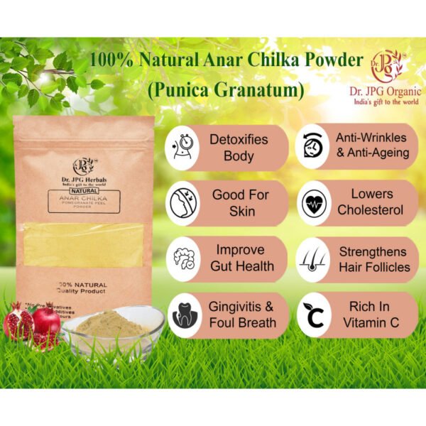 Anar Chilka Powder 200g | Pomegranate Peel | Punica Granatum | 100% Natural | ISO & GMP Certifeid - Image 2