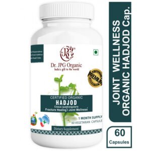 Hadjod Capsules For Joint & Bone Care 500 mg 60 Veg Capsules | INDIA ORGANIC Certified | ISO & GMP Certified | 100% Organic.