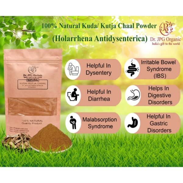 Kuda/ Kutja Chaal Powder-200g | Holarrhena Antidysenterica | 100% Natural | ISO & GMP Certified. - Image 2