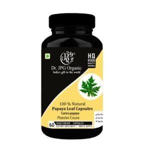 Dr. JPG Organic papaya capsuels 60veg. For Pletlets Count/Papaya Leaf powder CapsulesOrganic Certified