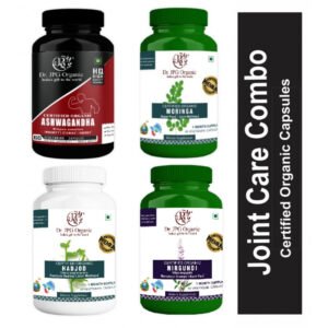 Ashwagandh, Moringa, Hadjod & Nirgundi 240 veg. Capsules For Joint Care (60 Cap. In Each Bottle) INDIA Organic Certified.