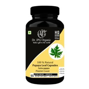 Dr. JPG Organic papaya capsuels 60veg. For Pletlets Count/Papaya Leaf powder CapsulesOrganic Certified
